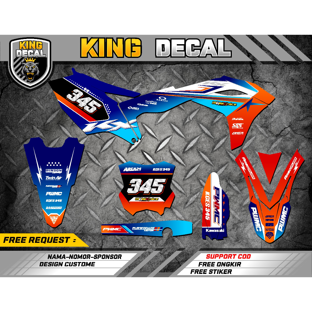 DECAL STICKER KX 250 DECAL KX 450 DECAL STICKER KXF 250 DECAL KXF 450