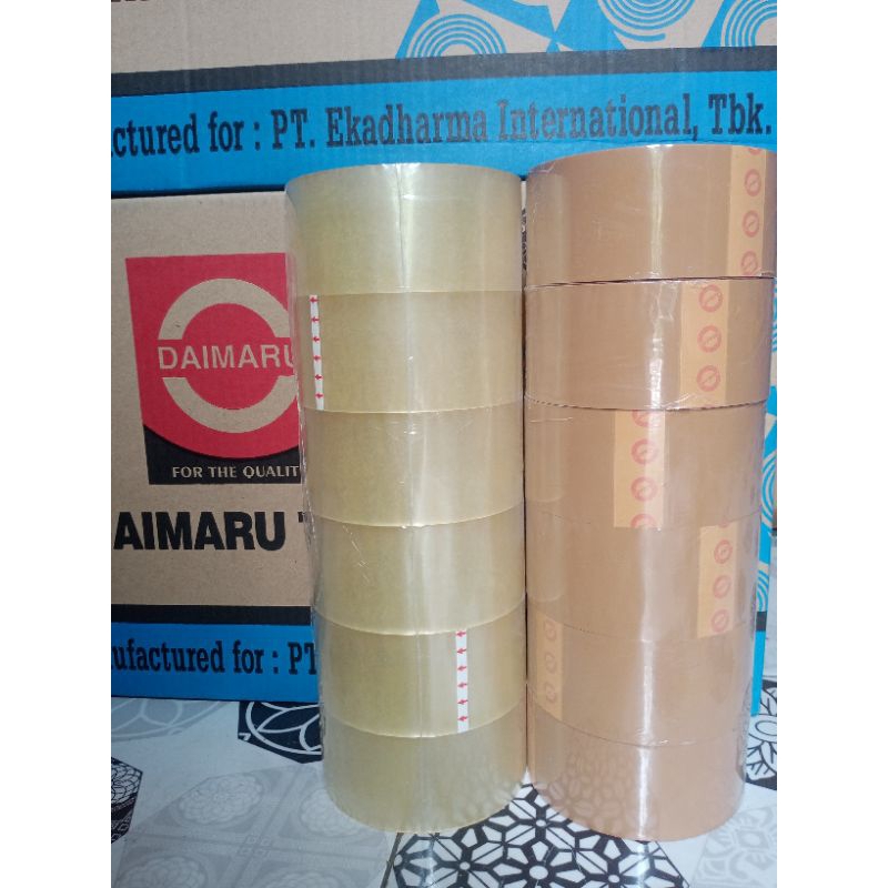 

LAKBAN DAIMARU / LAKBAN PACKING ASLI DAIMARU 90 YARD (1 SLOP ISI 6 PCS )