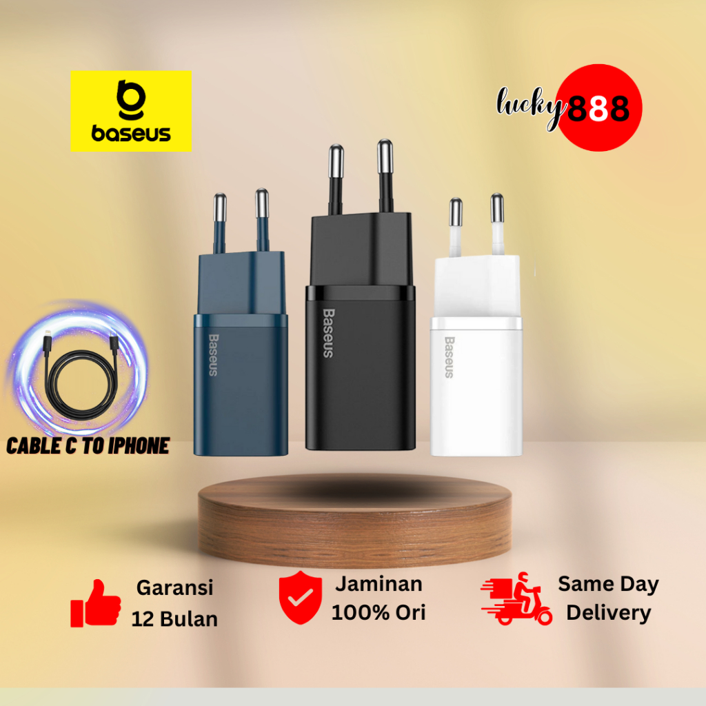 Kepala Charger Baseus Iphone 11 12 13 Super Si Quick Charger Type C PD 20W
