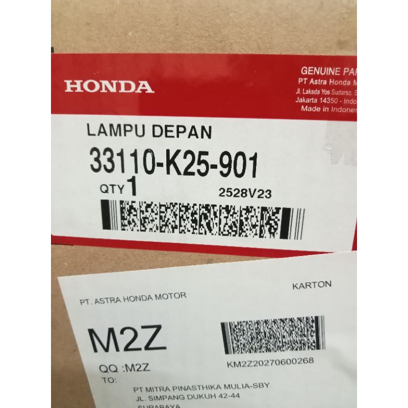 Reflektor Lampu Depan Beat Fi Beat eSP K25 Ori AHM 33110K25901