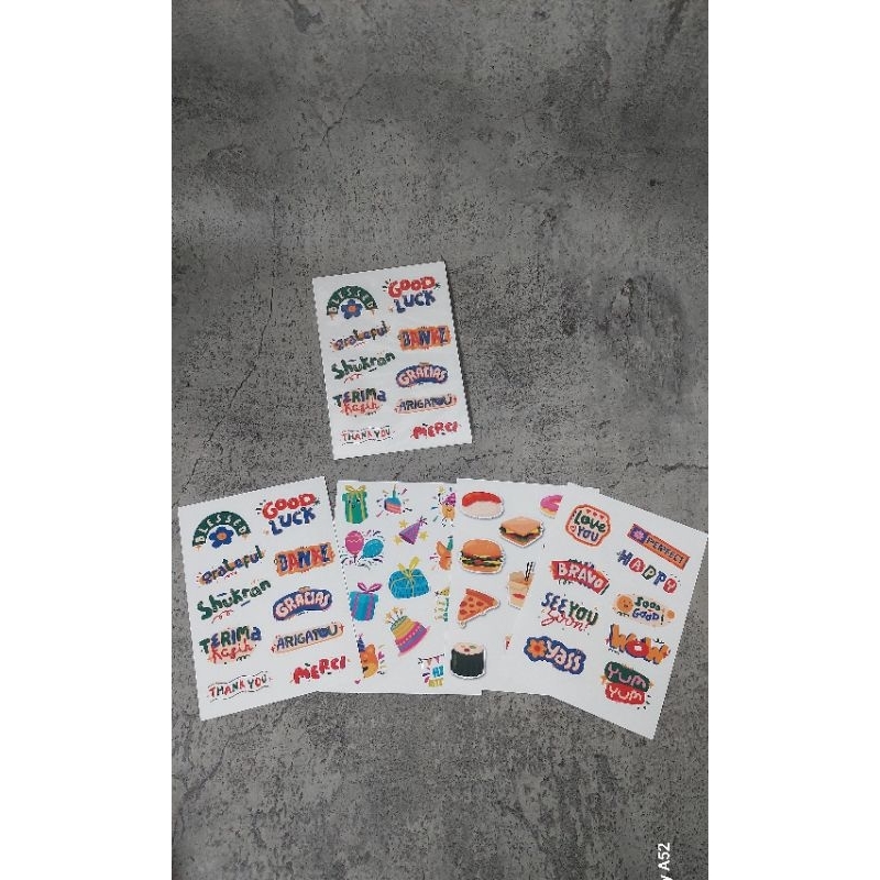 

STICKER THANK YOU GOOD BYE STIKER LUCU CUTE 4PCS