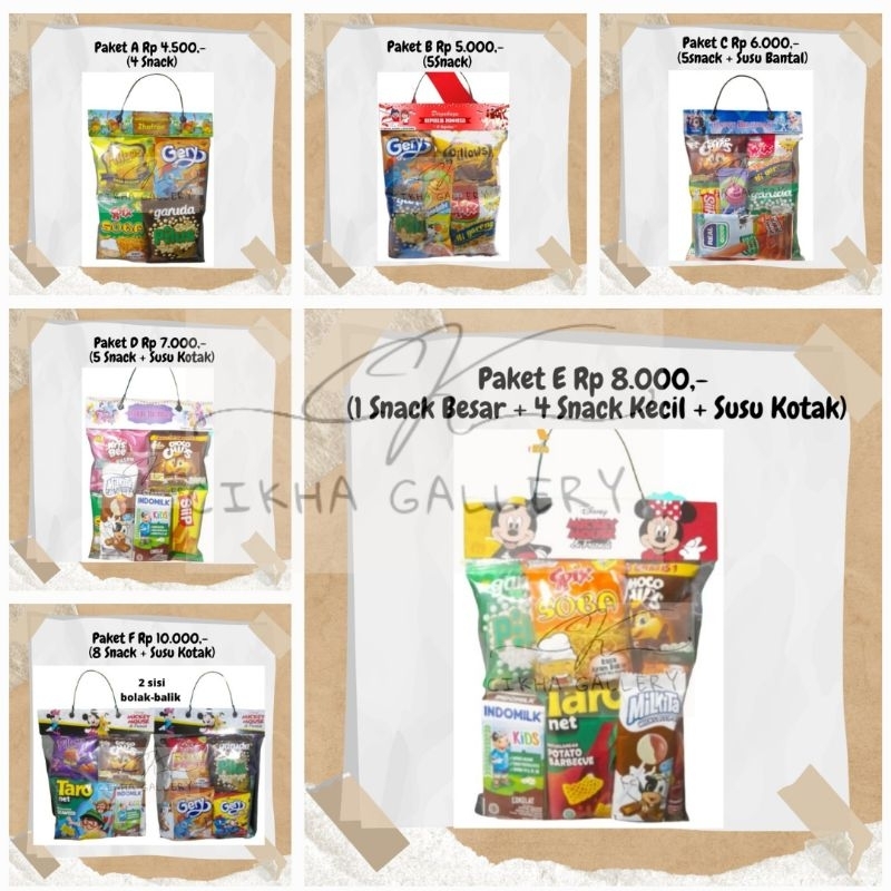 

Paket Snack Ultah Anak/ Souvenir / Hampers Ultah/ Goodybag / Acara lainnya