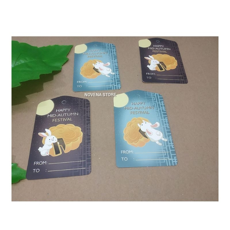 HANGTAG MOONCAKE KARTU UCAPAN MINI HANG TAG KUE BULAN