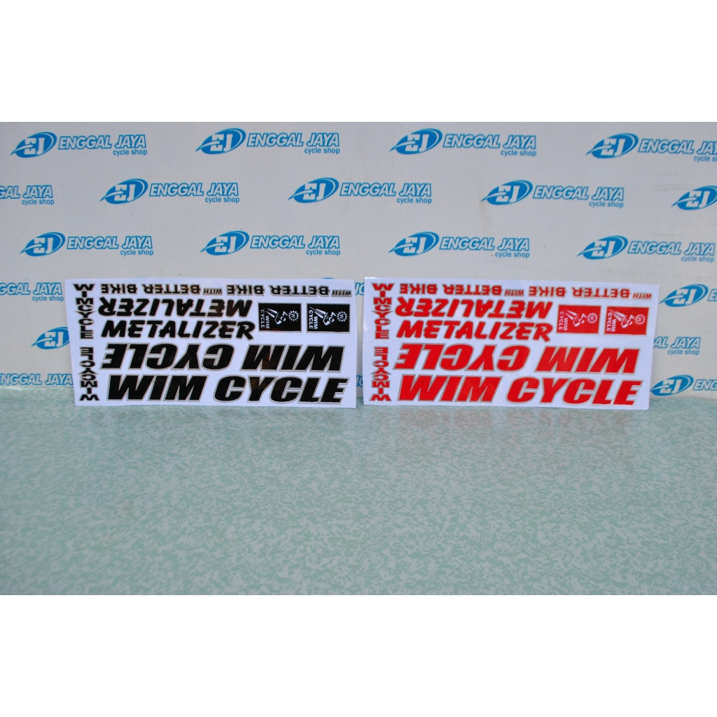 Decal Sticker Stiker Sepeda Wim Cycle Metalizer MTB Hybrid Roadbike Balap Jadul BMX Mini Anak Jengki