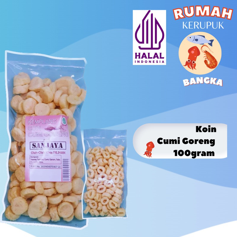 

Coin Cumi Goreng merk Sanjaya khas Bangka - Makanan Bangka - Snack Bangka