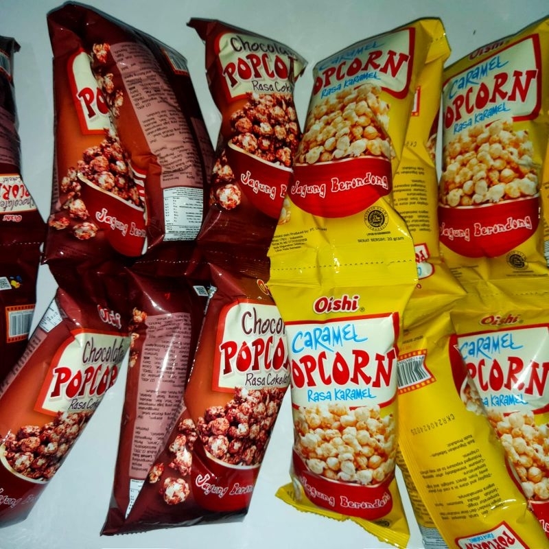 

OISHI POP CORN / BERONDONG JAGUNG RASA COKELAT / CARAMEL / KEJU 20g