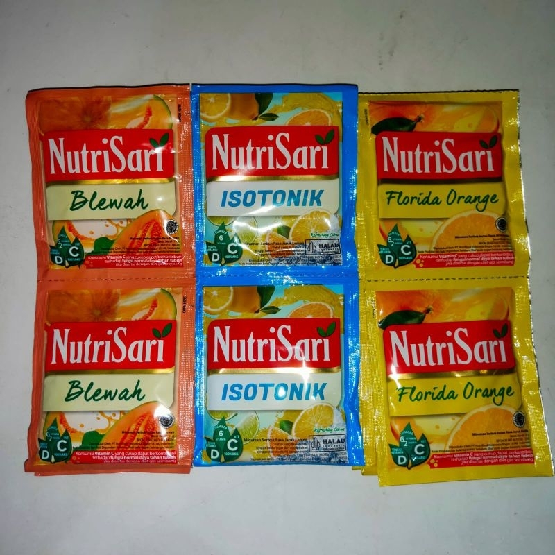 

NUTRISARI SACHET RENCENG ALL VARIAN JERUK PERAS, JERUK NIPIS, BLEWAH, CINCAU, MILKY ORANGE, FLORIDA ORANGE, AMERICAN SWEET ORANGE, LEMON TEA , LYCHEE TEA 11g / 14g