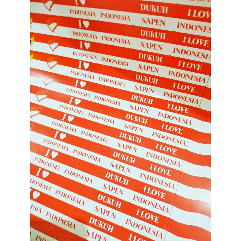 

Stiker Pipi Merah Putih Lembaran