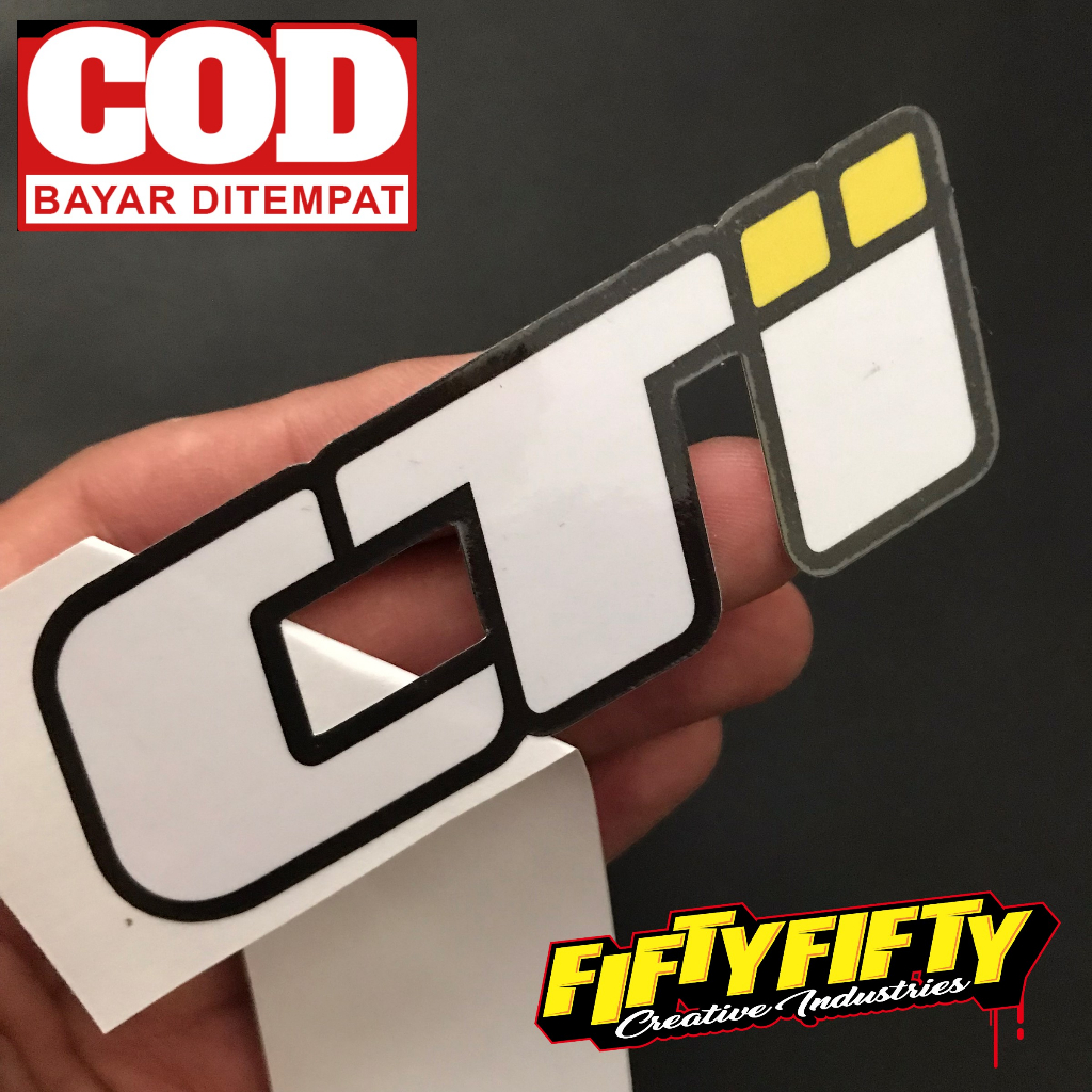 Stiker Print Cut CTI Stiker Printing Laminasi Glossy Stiker Motor Mobil Helm Sudah Membentuk Pola De