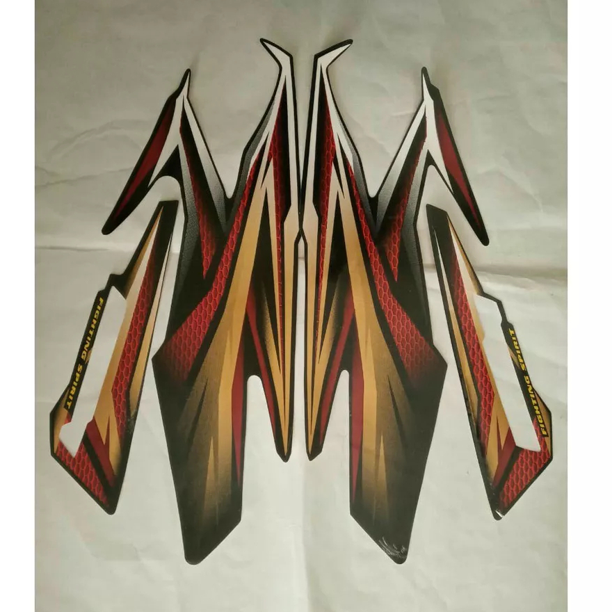 stiker striping yamaha rx king 2005 hitam lis body original