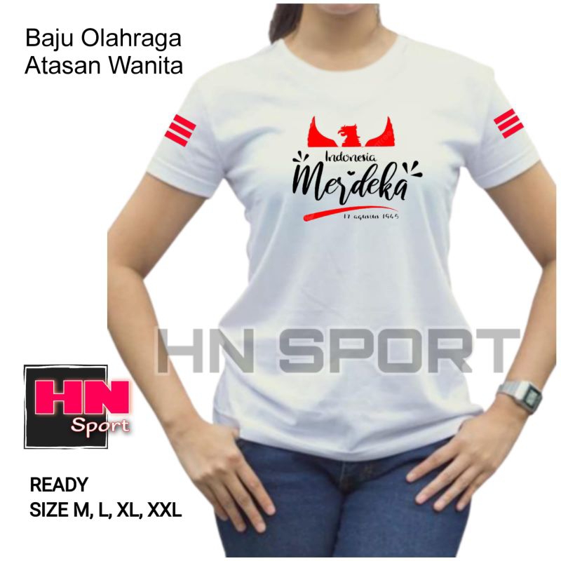 Baju Agustusan Merah Putih || Baju senam baju olahraga wanita baju zumba aerobic fitnes atasan senam