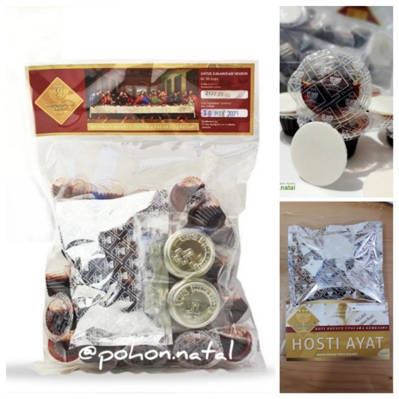 

Paket Perjamuan Kudus dengan Hosti Polos Ros Gung isi 50pcs Sacramental Drink