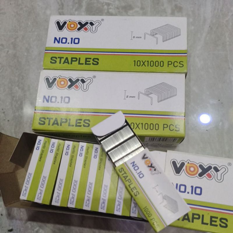 

Isi staples kualitas kuat tidak berkarat 1 dus isi 10 pack