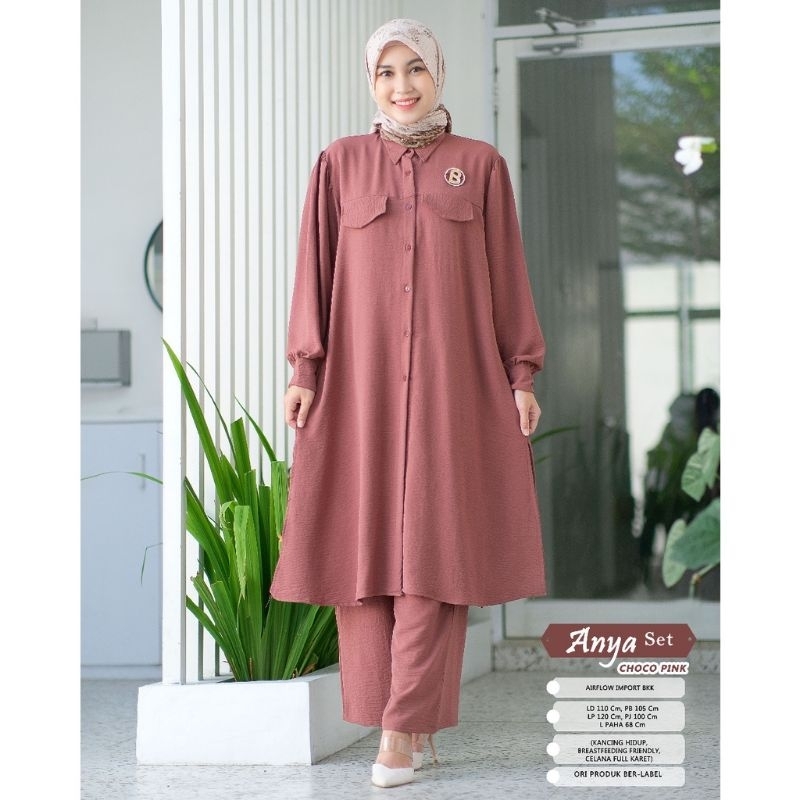 Latopia_ Anya One Set Tunik Premium One Set Crinkle Airflow