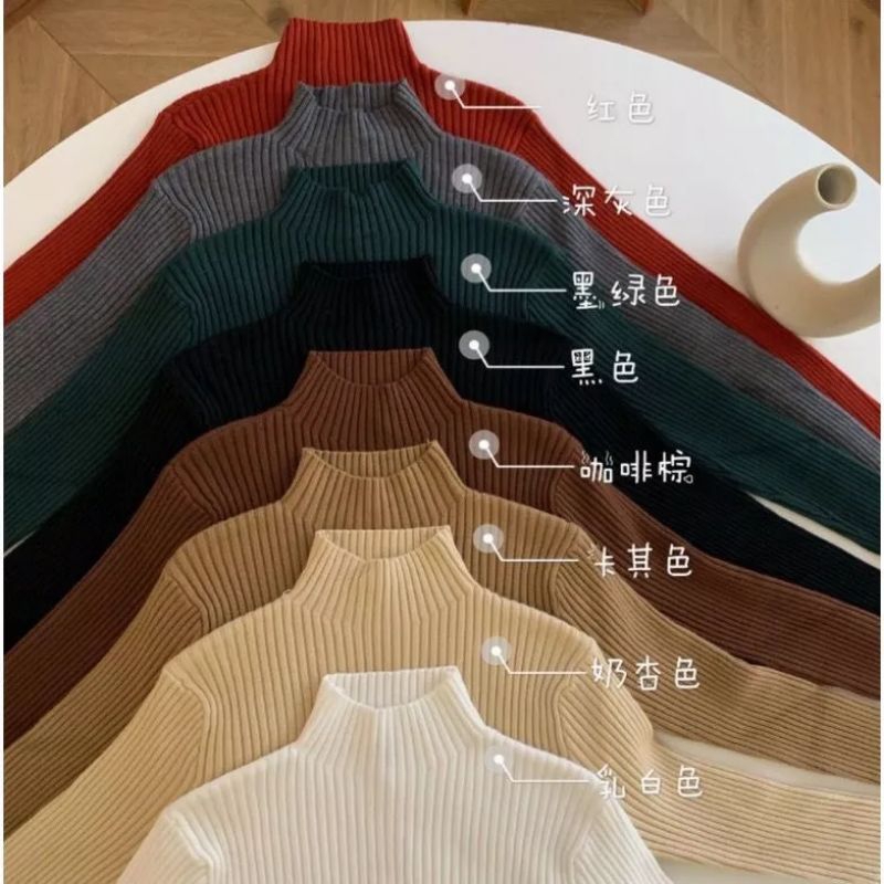 Turtleneck Aisha inner hijab rajut import wanita