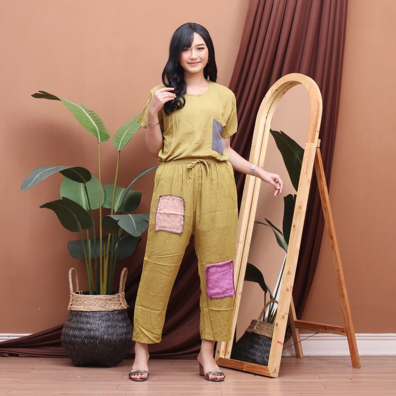 BAJU TIDUR SETELAN POLOS | PIYAMA | BAJU TIDUR PEREMPUAN | SET ASTRID GIRL | CELANA PANJANG | BUSUI 