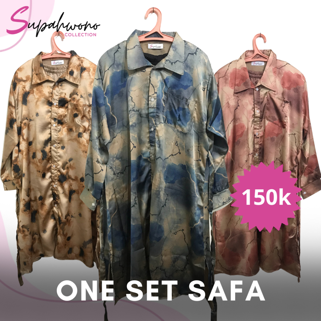 SC - ONESET/SETELAN SAFA (TUNIK) BAHAN DIOR SILK PREMIUM