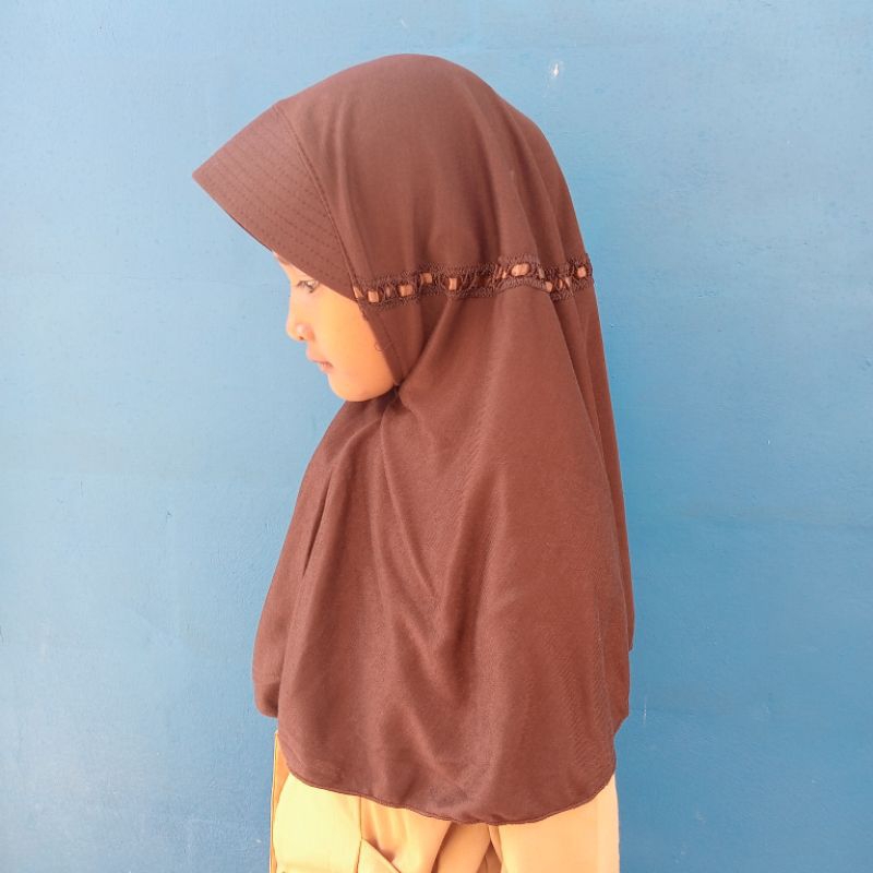 Kerudung PRAMUKA SD bergo instan pramuka