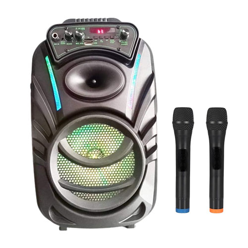 Speaker Bluetooth Karaoke Super Bass Fleco 8166 Free 2 Microphone Wereless