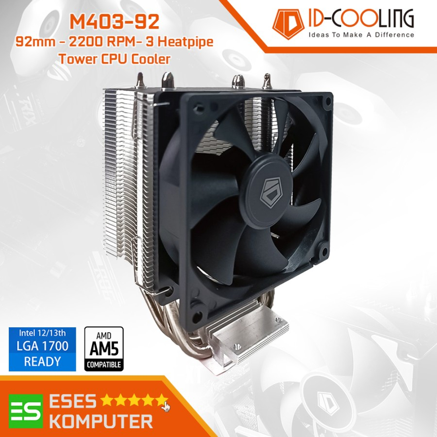 HSF ID-COOLING M403-92 | 92mm CPU Cooler Intel / AMD (BULK PACKAGE)