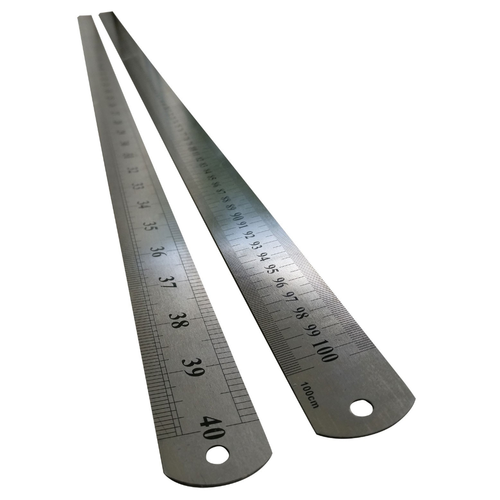 Stainless Ruler 100 CM Penggaris / Mistar Besi 1 Meter