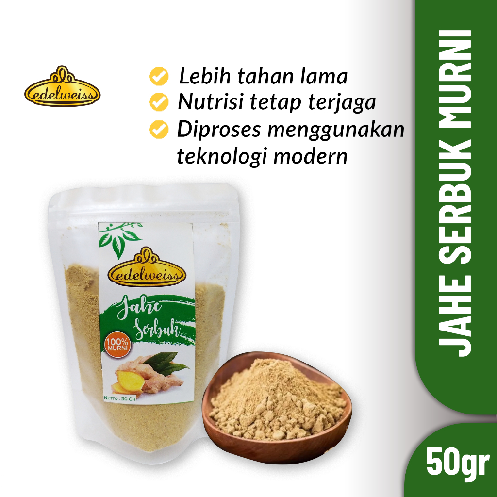 

Jahe Serbuk Murni Tanpa Campuran 50gr