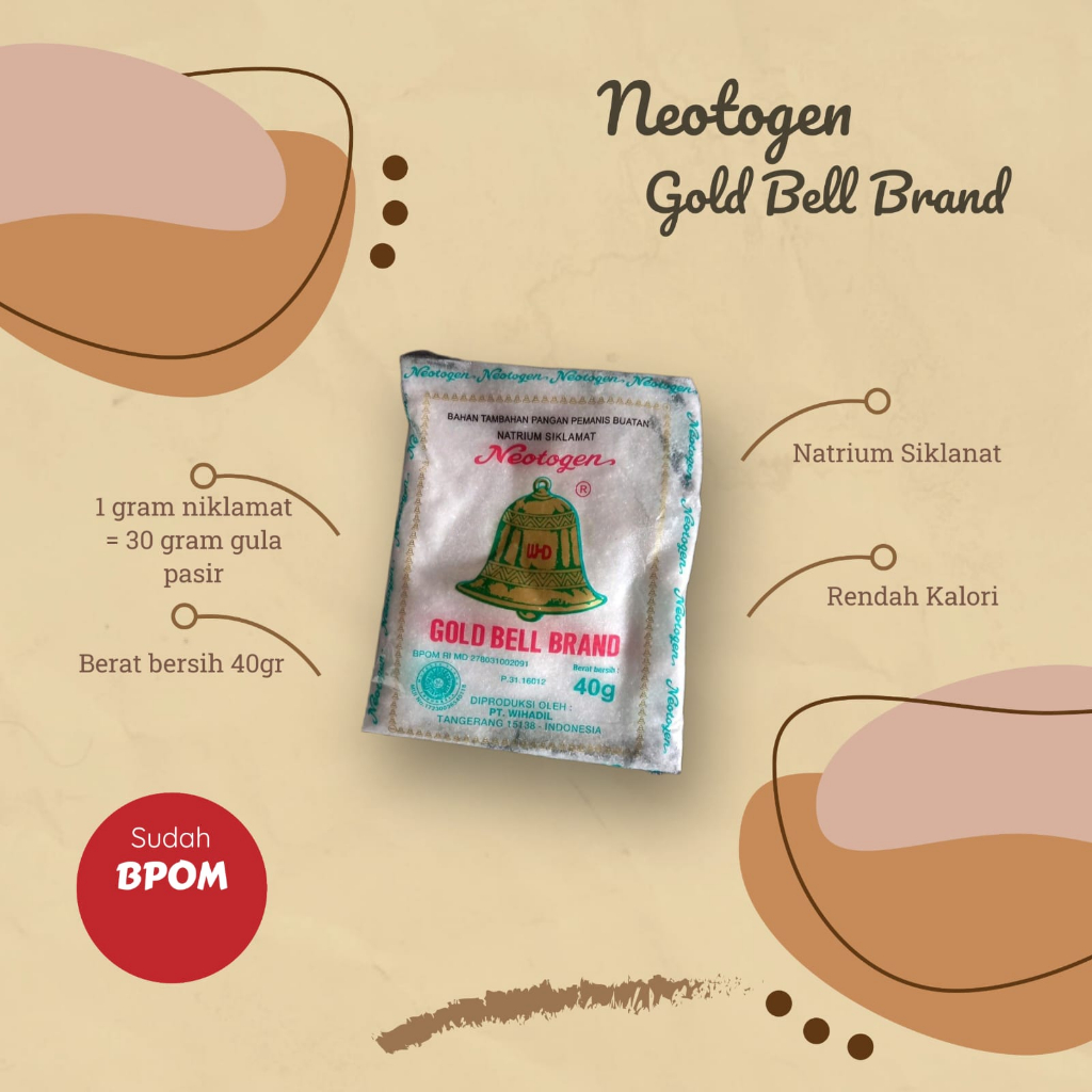 

Sodium pemanis Buatan Gold Bell Brand Lonceng Hijau Sodium Cyclamate Natrium Makanan Minuman