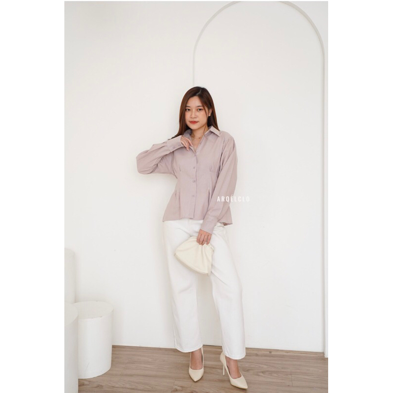 Arqelclo - Suzy 수지 Blouse - Kemeja Korea