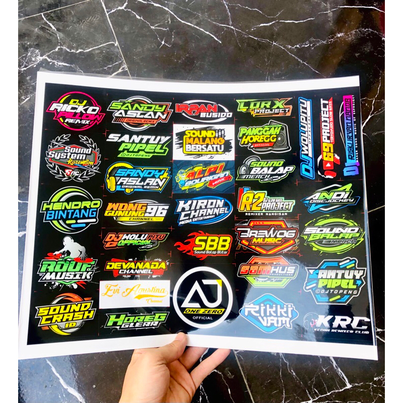sticker remixer DJ satu pack isi 40 sticker DJ jedak jeduk 69project AJY ONE ZERO MCPC satu set