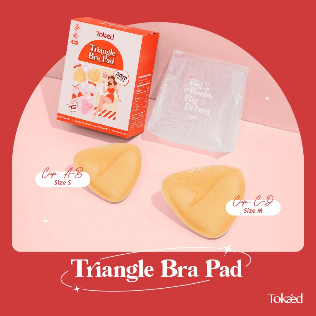 TOKAED Triangle Bra Pad | Insert Pad Seamless Magic Bra Insert Padding Bra Push Up bra BH Fashion Se