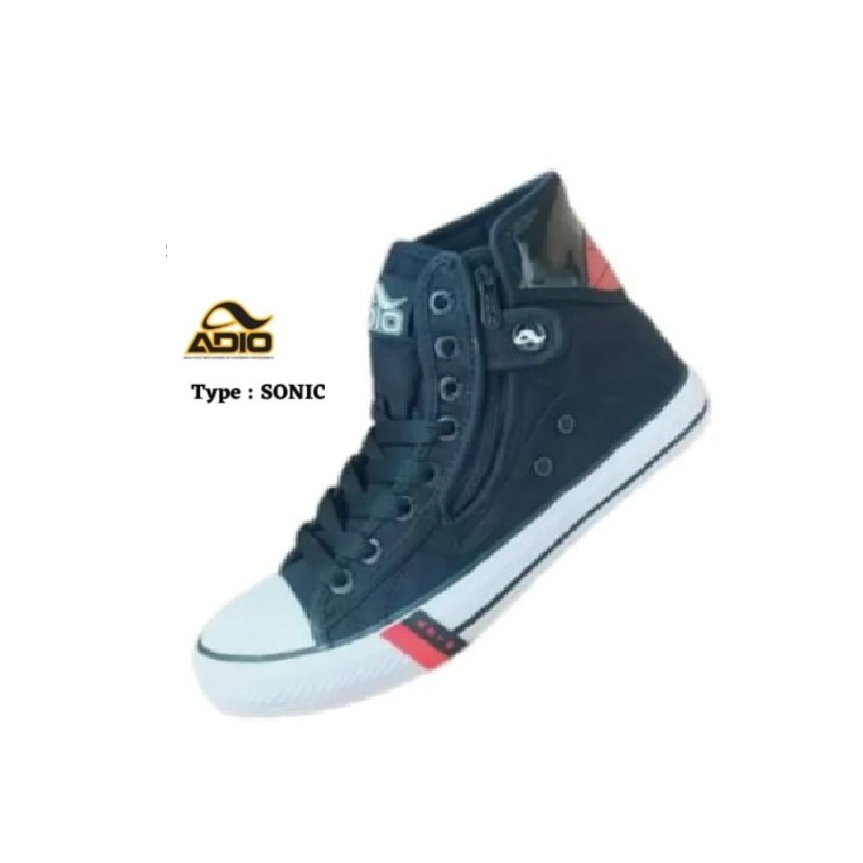 SALE. Sepatu ADIO SONIC HI - Warna Hitam Putih Original Shoes Back To School