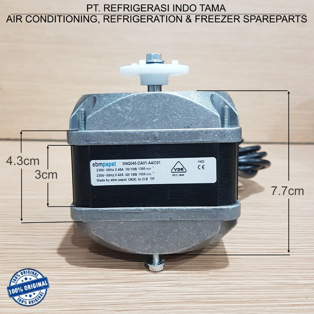 FAN MOTOR EBM 18W M4Q-045-DA01-B02 / 230V - FAN CONDENSER ( 18 W / 18 WATT )