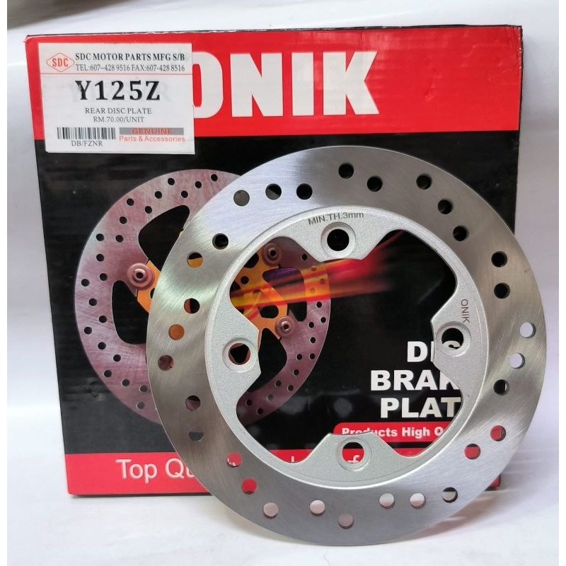 Piringan Disc ONIK Cakram Rem Belakang Yamaha 125Z Y125Z Asli Original Mufac 5BU-F582W Touch Tiara 1