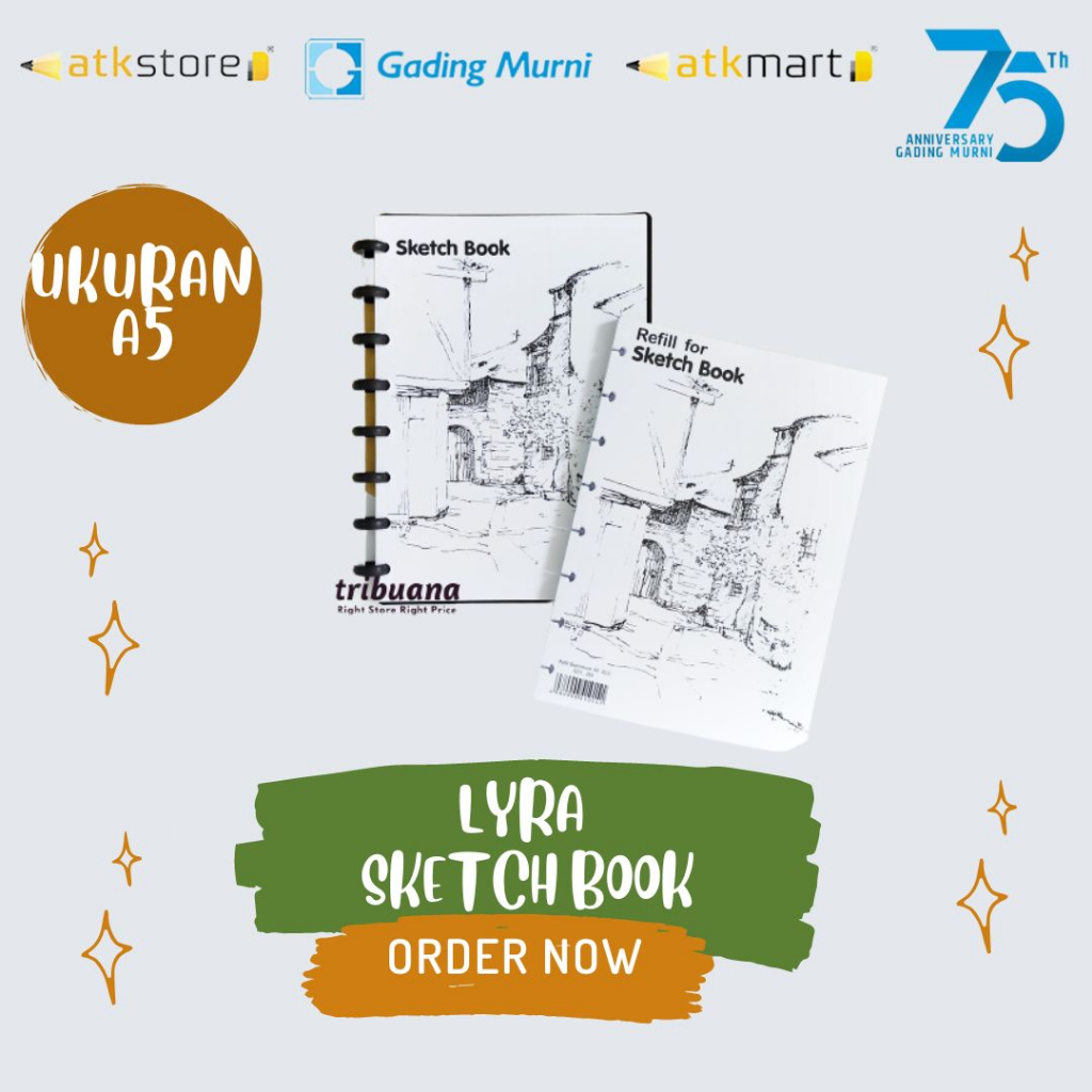 

Lyra Sketch Book 9210 250 Ukuran A5 & A4