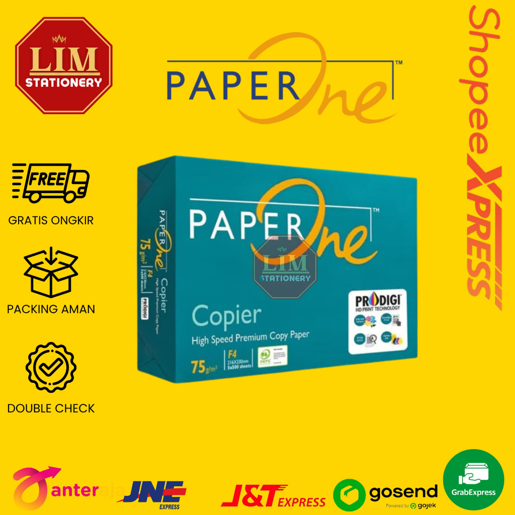 

Promo (INSTANT) Kertas HVS F4 75Gr Putih (1DUS) Paperone