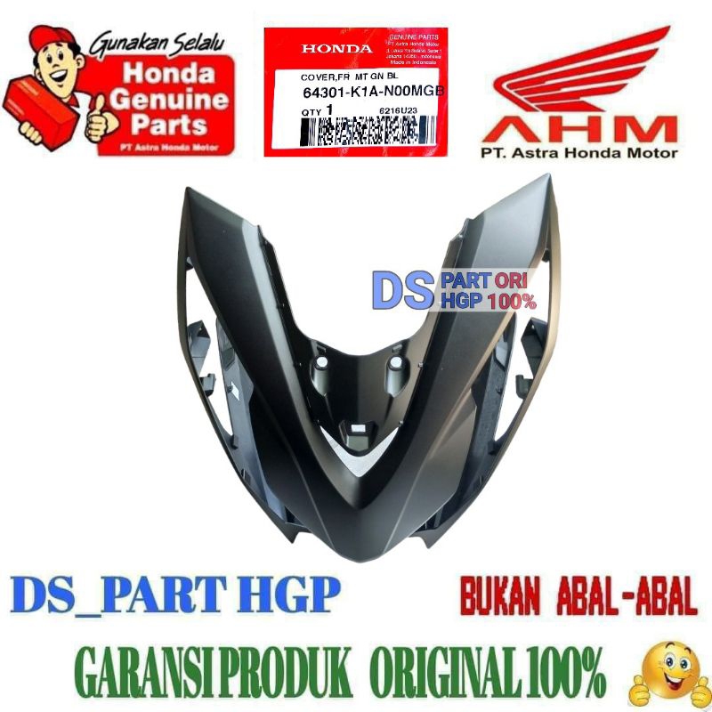 HGP 64301-K1A-N00MGB Cover Front Panel Tameng Lampu Depan Beat LED K1A Hitam Dof KBM