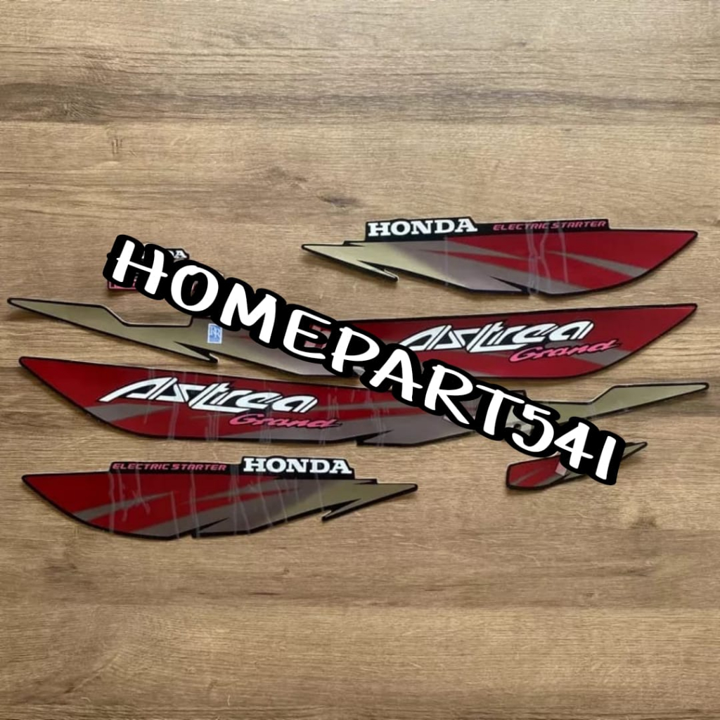 STRIPING STICKER ASTREA GRAND SABIT 1995 1996 MERAH MAROON COKLAT