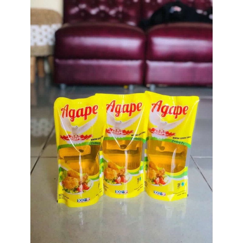 

MINYAK GORENG 1 LITER AGAPE / refil RANDOM