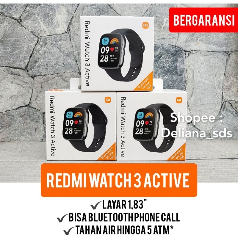 Redmi Watch 3 Active Garansi Resmi 1 Tahun Redmiwatch 3 Active Smartwatch Redmi Watch 3 Active Smart