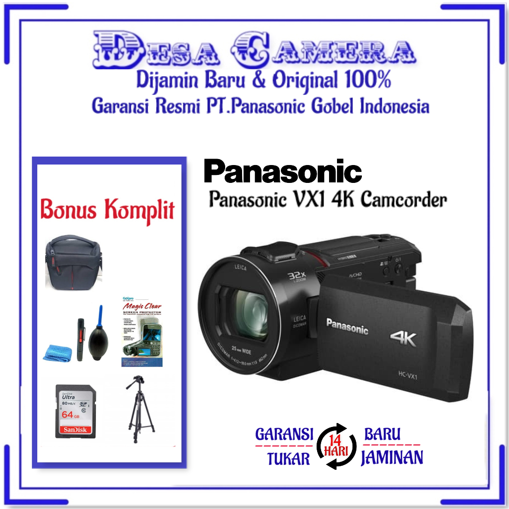 Panasonic VX1 4K Camcorder Garansi Resmi