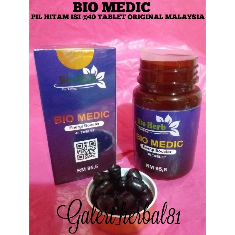 BIO MEDIC PIL HITAM AJAIB JADAM ARAB ENERGY BOOSTER 1 BOTOL ISI 40PIL  ORIGINAL MALAYSIA