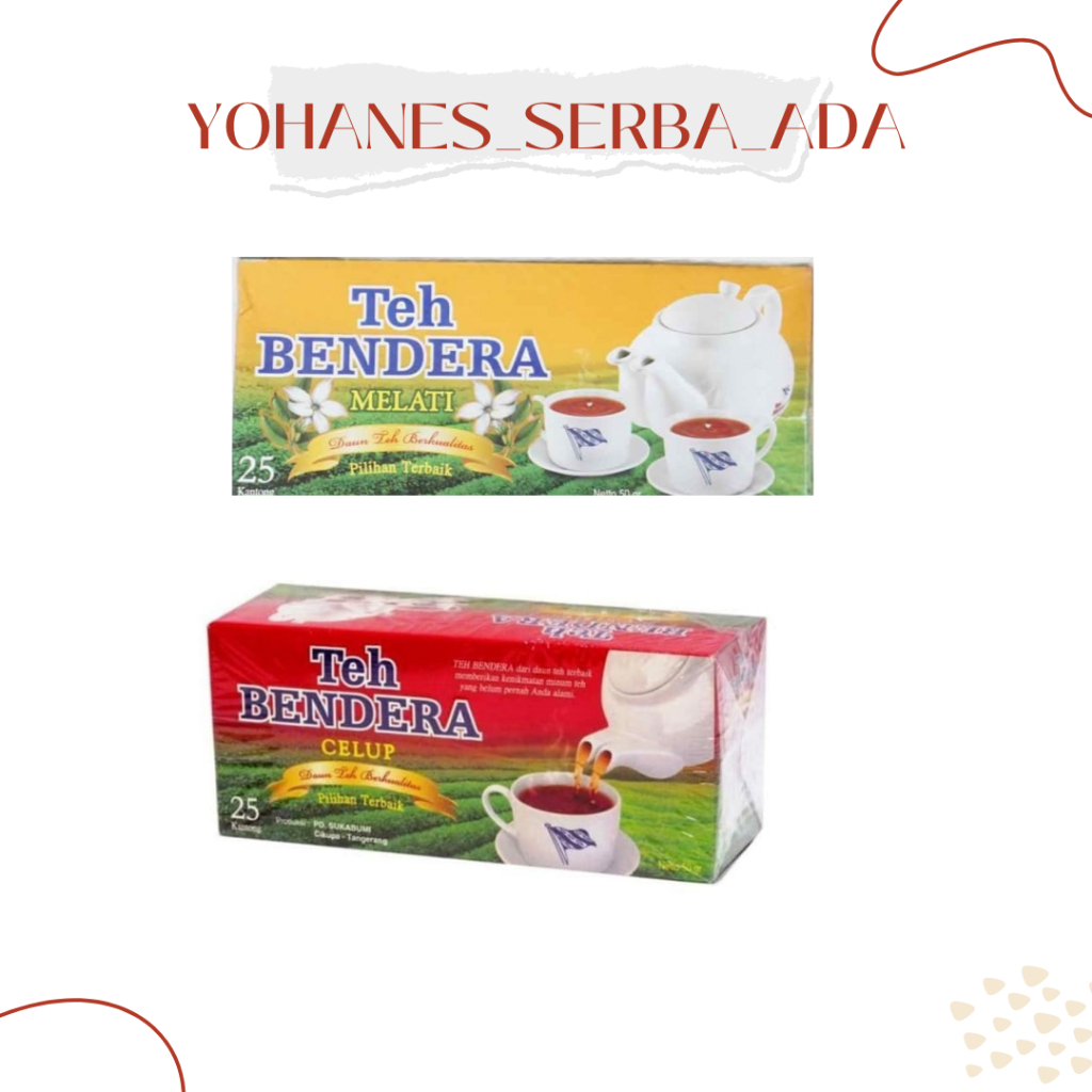 

teh celup bendera 25 tea bag 50gr