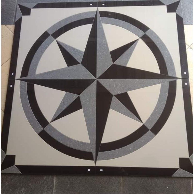 Granit Pola Motif Ukuran 60x60 Full Size 4 Keping