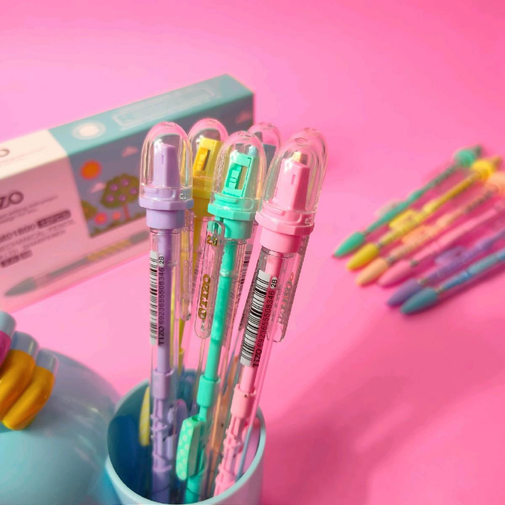 

1 Pack Pensil Mekanik Plus Rautan Tizo isi 12pcs Stationery