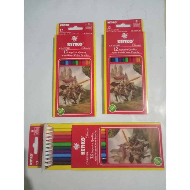 

Pensil 12 warna panjang kenko/color pencil cp-12F panjang