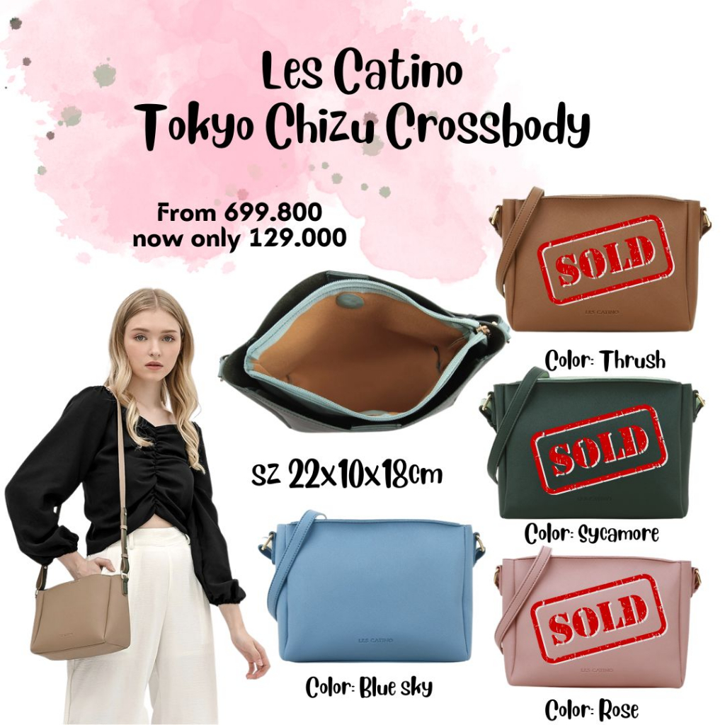TERMURAH Tas Selempang Wanita Les Catino Tokyo Chizu Crossbody NEW ORI