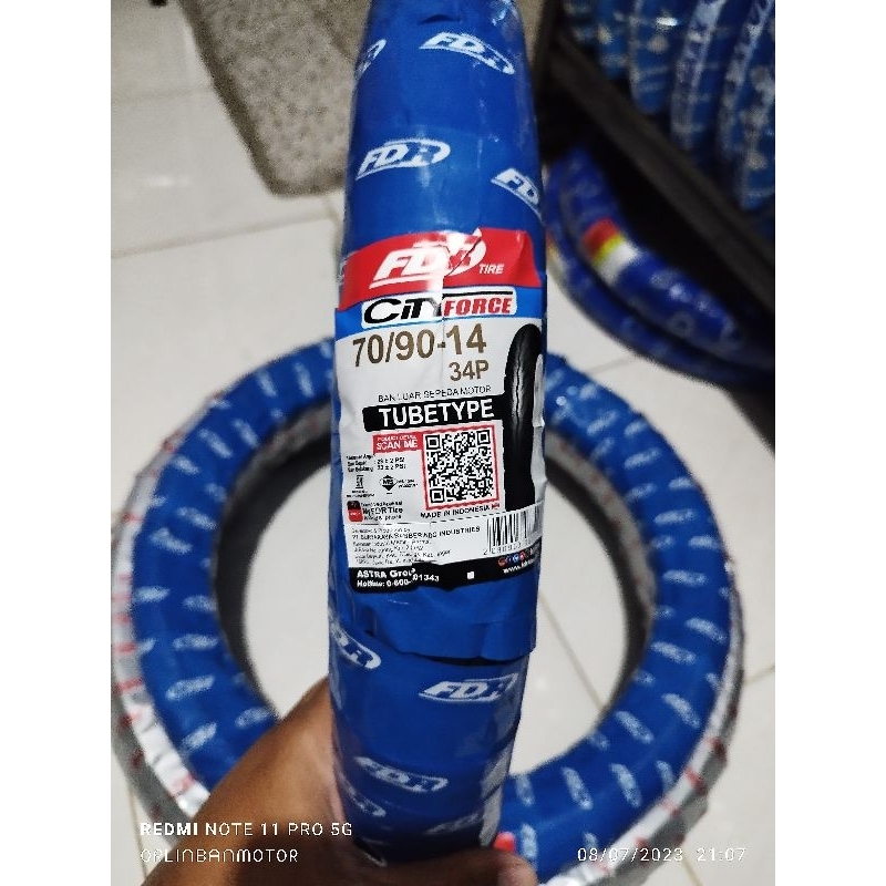 Ban Depan Non tubles Mio J/Ban Tube type FDR City Force 70/90-14