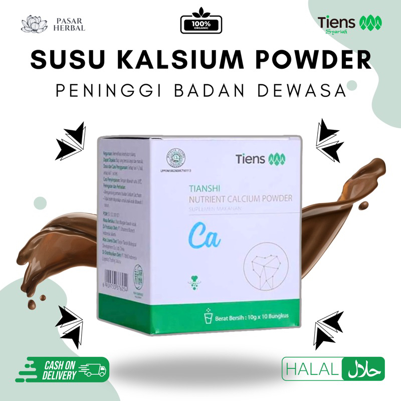 

Susu Kalsium Tiens Peninggi Badan Alami Ready Persachet Bisa Bayar Ditempat