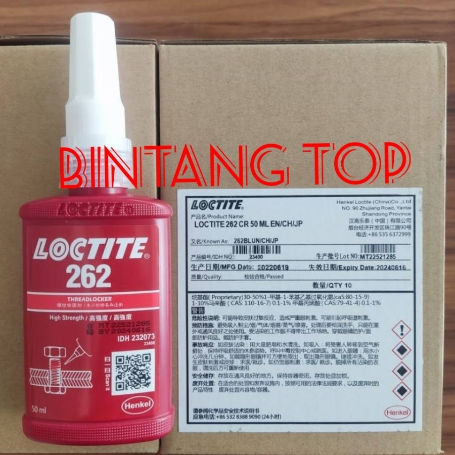 

LEM BAUT LOCTITE 262 50ML ORIGINAL - LOCTITE 262 50 ML THREADLOCKER