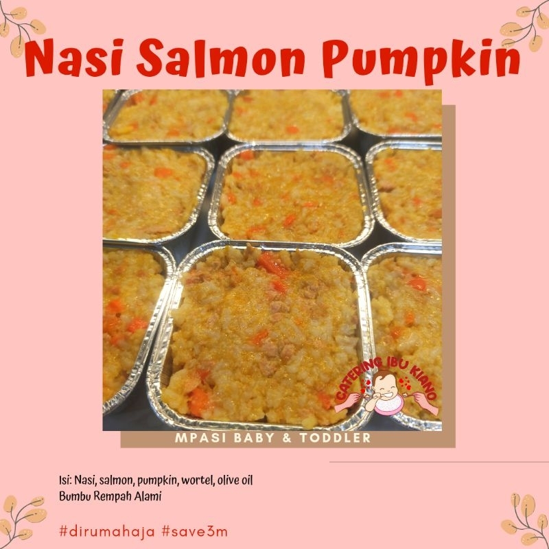 Nasi Salmon Pumpkin Catering MPASI Bayi Frozen